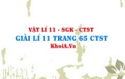 Giải Vật lí 11 trang 65 Chân trời Sáng tạo